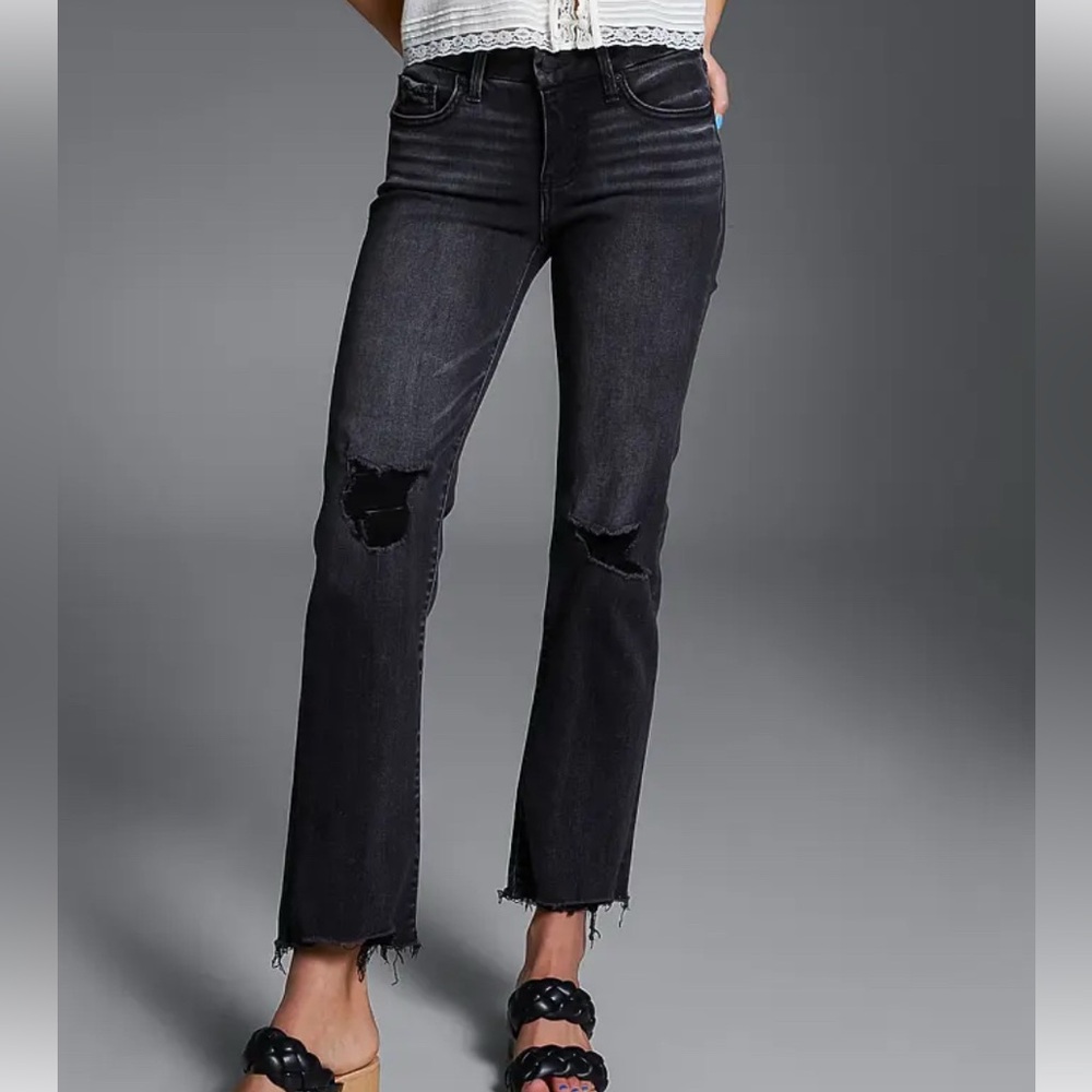 BUCKLE BLACK No. 53 Cropped Straight Stretch Jean 28 waist